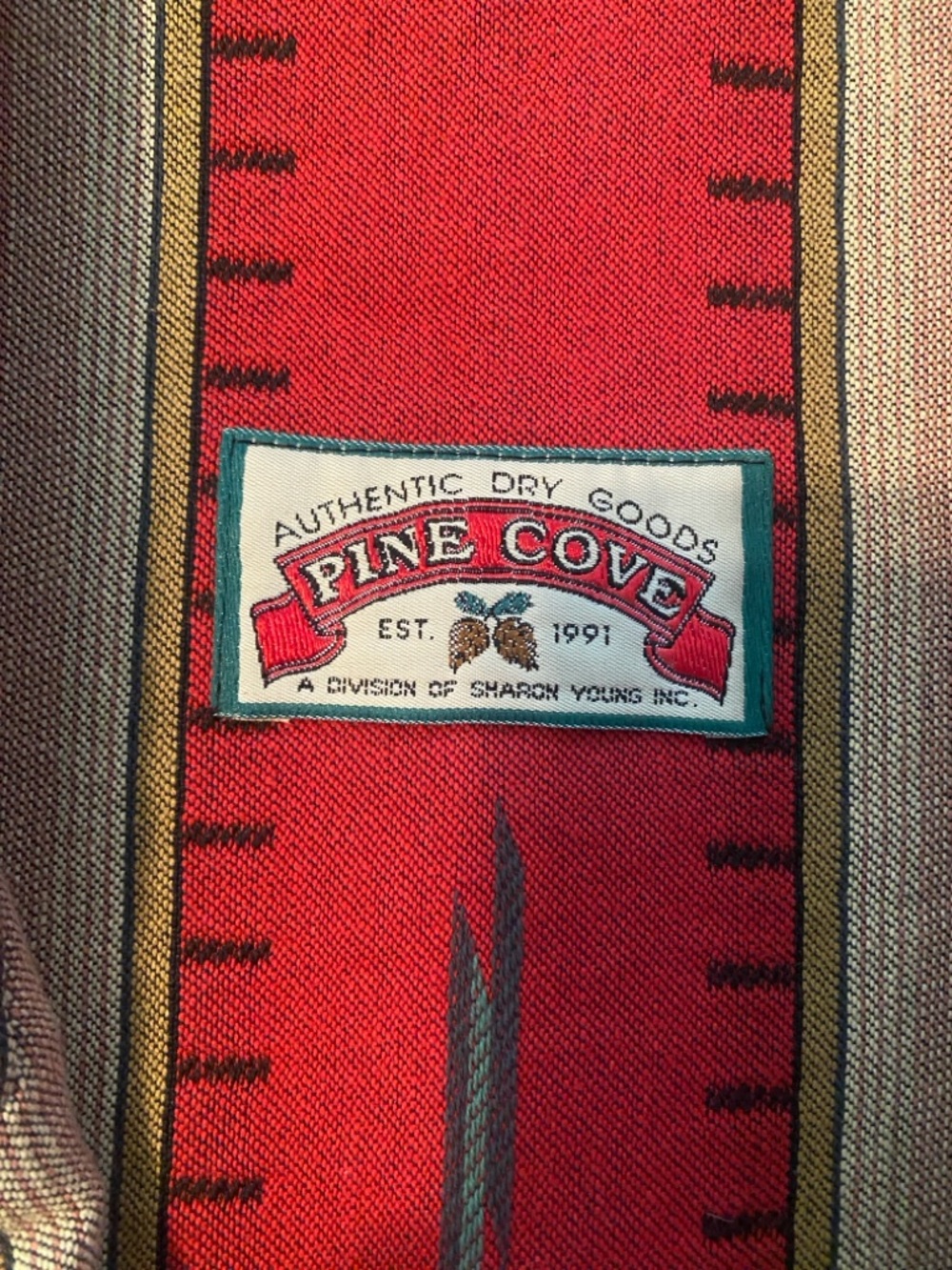 DIVision OF Sharon YOUNG Striped Southwestern Blazer Pine Cove - Picture 2 of 10